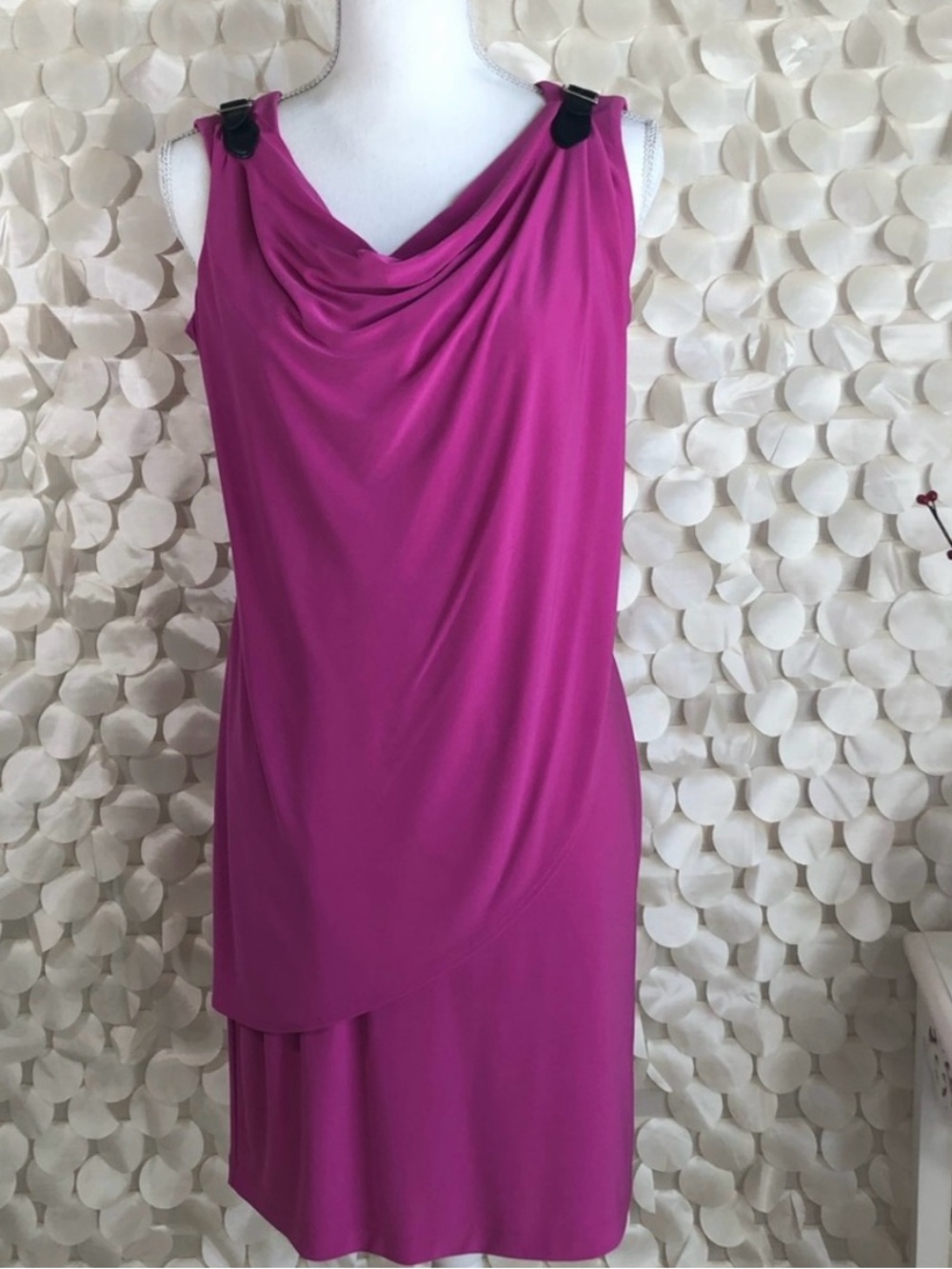 Sz. 4 Fuchsia Draped Neck Dress
